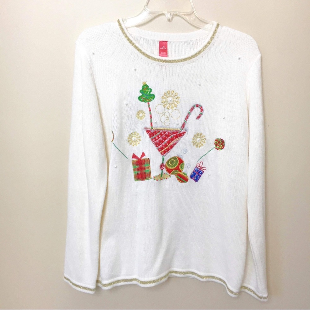 💰SOLD Ugly Xmas Sweater w/ Martini Glass
